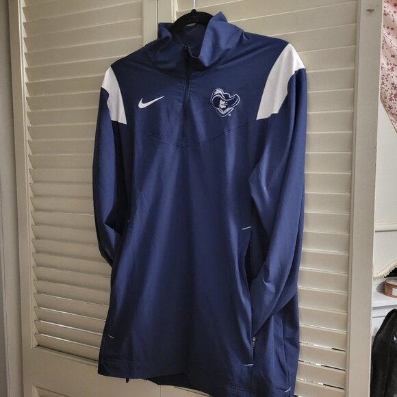 Unisex Nike Blue/White Quarter-Zip Windbreaker Small - Picture 1 of 4